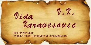 Vida Karavesović vizit kartica